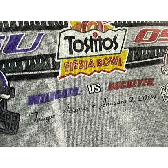 Vintage Kansas State Wildcats Ohio State Buckeyes T-Shirt XL 2004 Fiesta Bowl - Picture 5 of 10